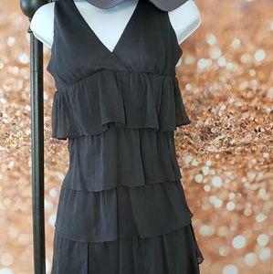 Charcoal colored frilly dress